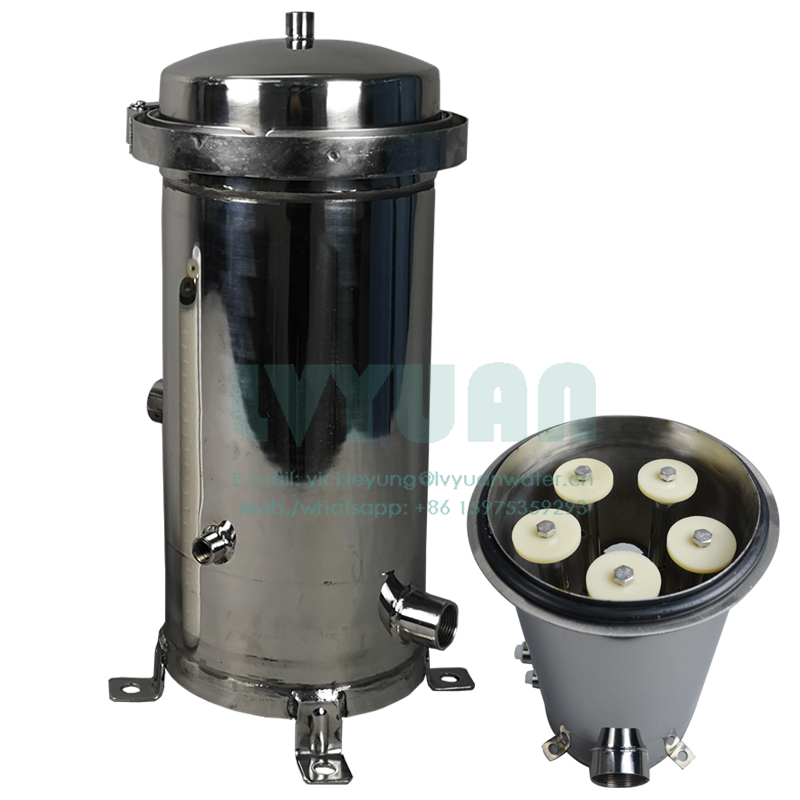 High water pressure single bag filter SS304 316L press plate type stainless steel housing with 10 microns PP plastic bag
