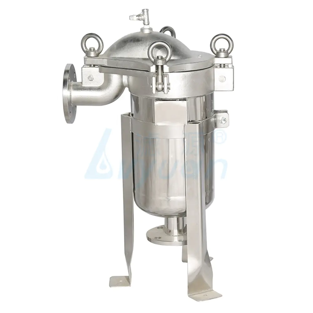 ss304 stainless steel bag filter housing/water bag filter for industrial liquid filtration