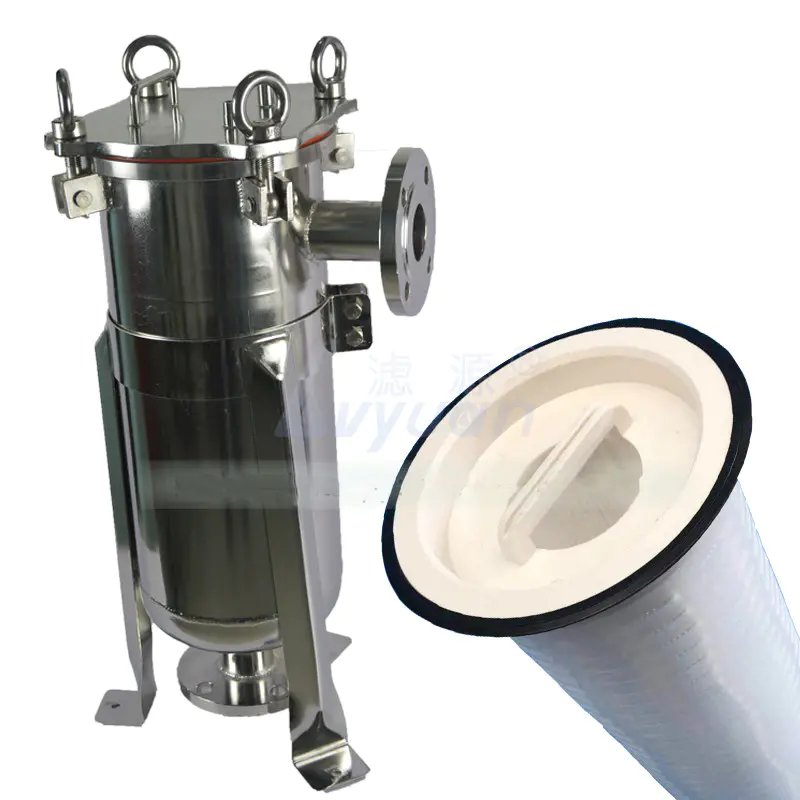 Top entry quick open flanged 2 inchPP PE single bag water filter stainless steel ss 316 ss304 bag filter housing