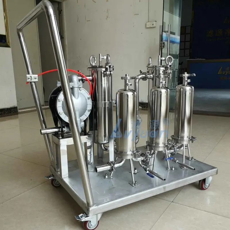 Custom Beverage filtration Stainless steel Multi bag Cartridge filtro wine and beer filtering equipment filter machine for wine