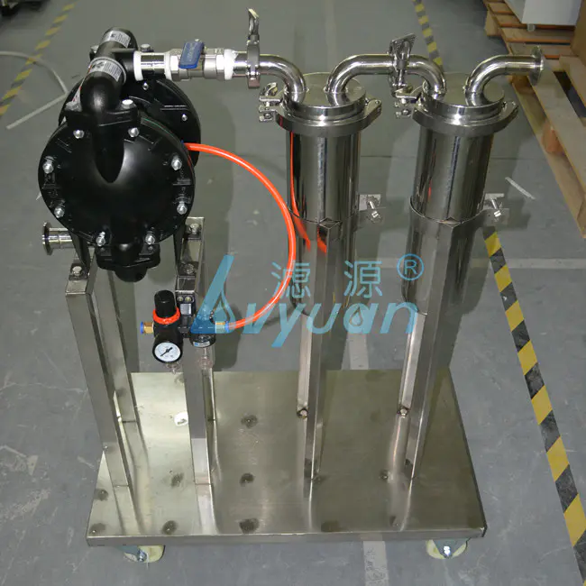 Guangdong portable mounted pump stainless steel 304/316L 5 stage filter housing treatment for cleaning machinery