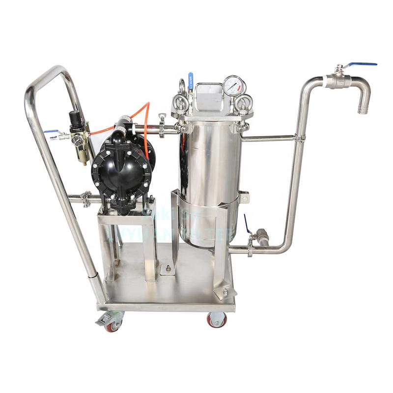 China Factory Custom Dual Triple Stages Stainless Steel beer housing bag filter for wine filtering machine