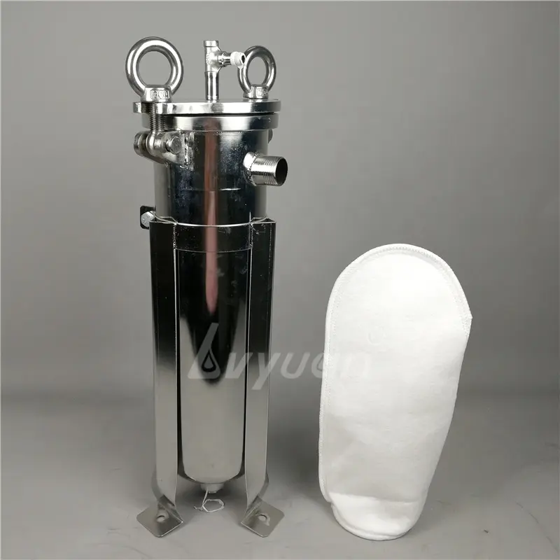 Guangzhou Factory Single Round Stainless steel bag filter housing