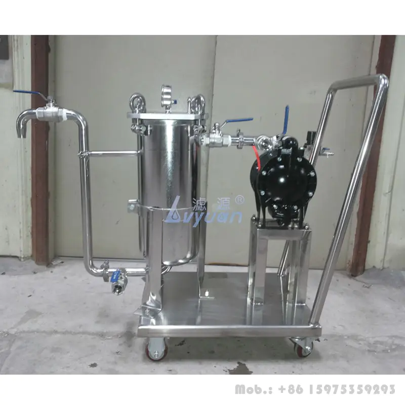 Liquid industry filtration bag type stainless steel 316L single filter housing for beer brewing filter equipment