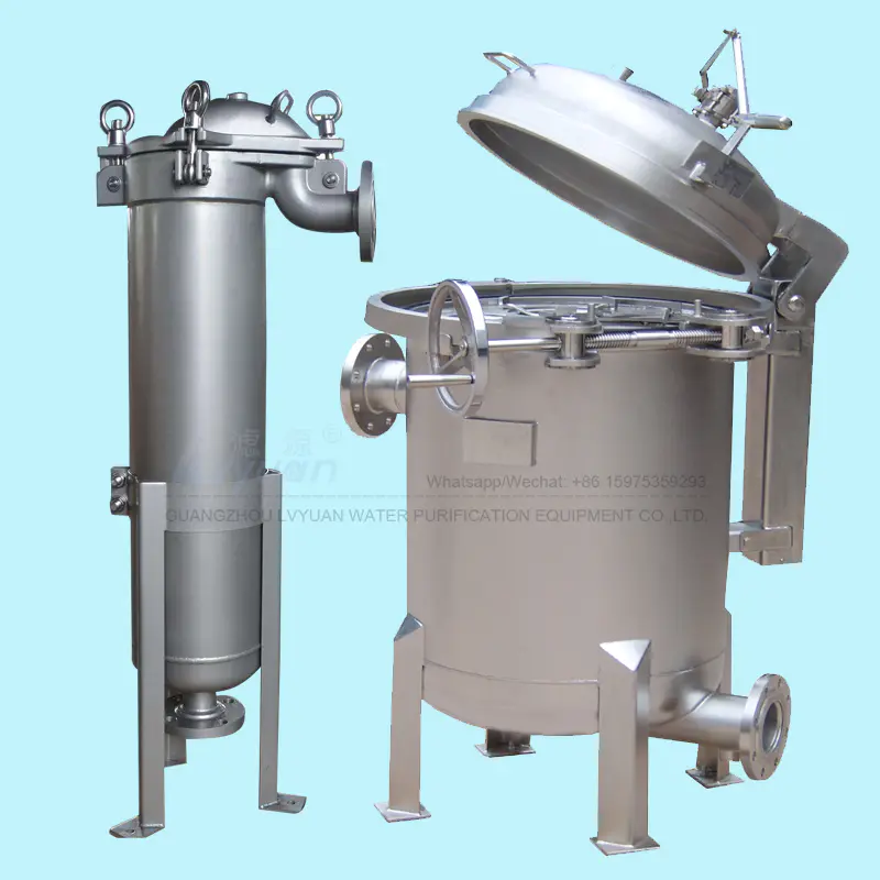 Single & multi 3 micron bag housing filter 304 316L material stainless steel filter housing manufacturer in Guangdong China