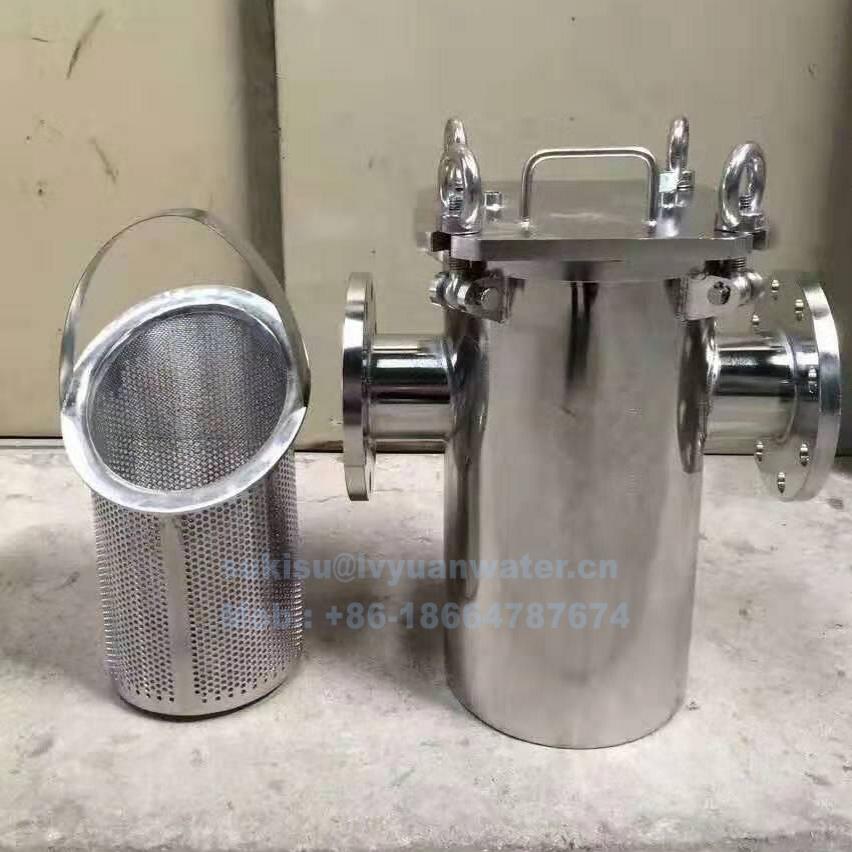 Industrial Micron Mesh SS Stainless Steel Basket type Strainer Filter for Liquid Oil Water Micro Filter Filtration