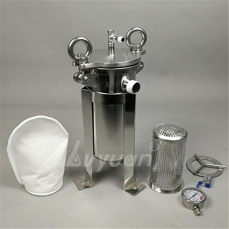 High filtration efficiency absolute rating 3 micron PP filter bag filter housing for coconut water milk oil filtration
