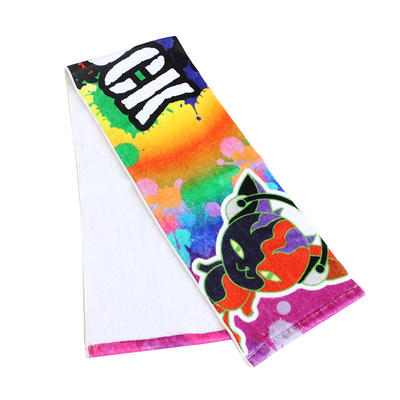 100% cotton custom printed quick dry fitness towel exercise sports towel