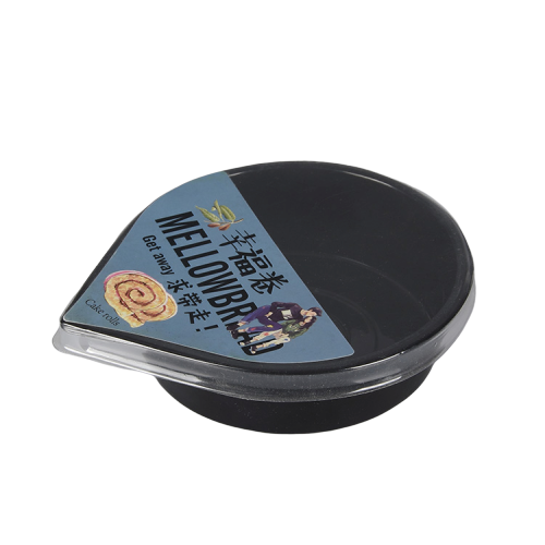 Cheap Custom Round Plastic Recycle Takeaway Box with Plastic Lids