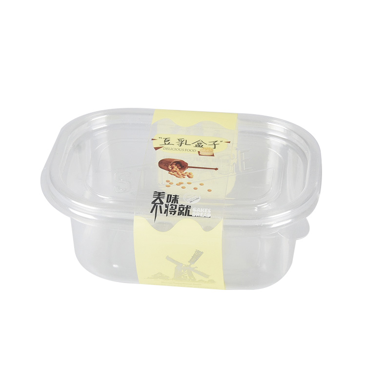 Custom Small Pp Clear Plastic Fruit Cake Box With Lid