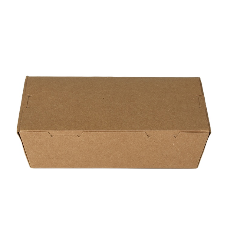 Wholesale Take Away Disposable 100% Food Grade Kraft Cardboard Paper Lunch Box for Salad