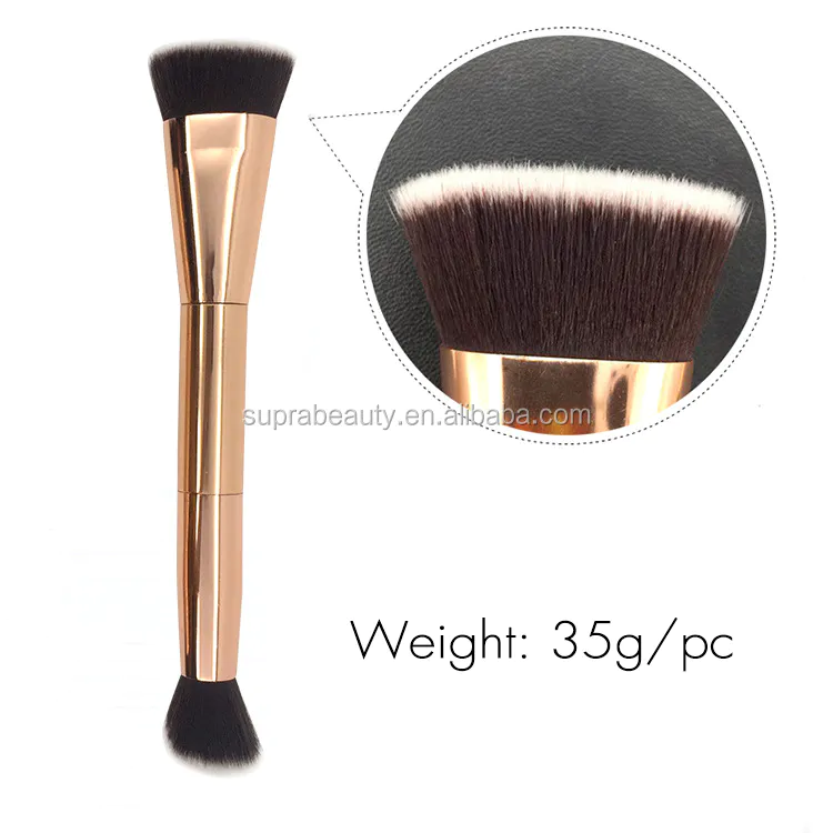 Suprabeauty cruelty free synthetic hair flat top liquid foundation makeup brush set