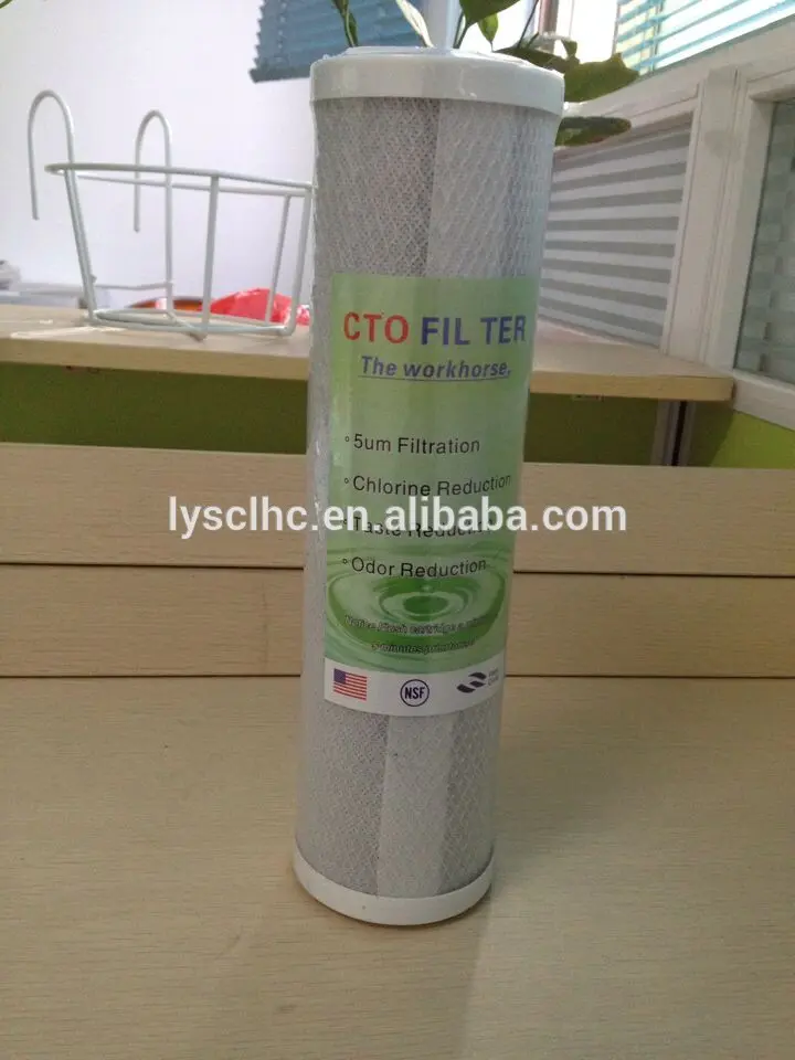 CTO coconut shell activated carbon filter cartridge/jumbo size carbon block filter made in Guangzhou