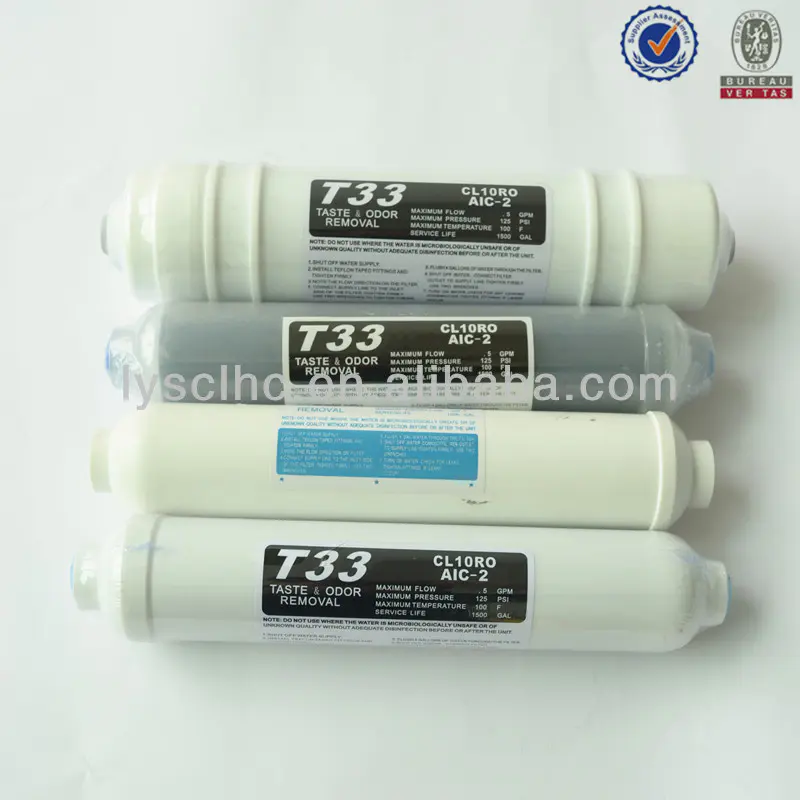 5th stage T33 inline carbon filter cartridge with quick fitting