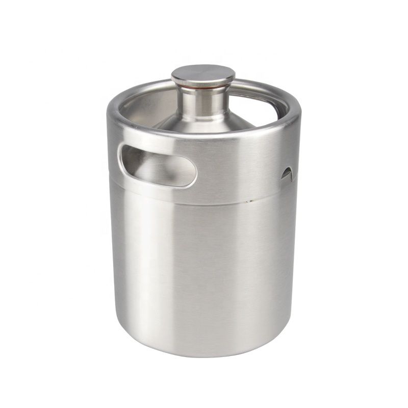 SSKEG-G2L-1 New Product Professional Customized Logo Silver Stainless Steel 2L Growler