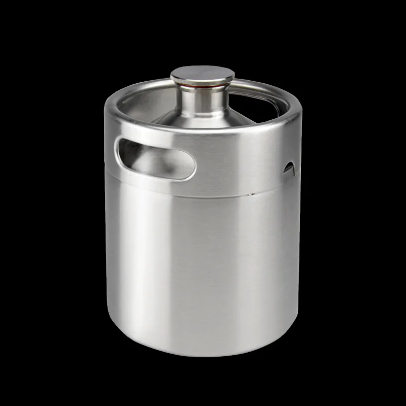 64 oz ss pressurized stainless dispenser bottles keg beer growler steel lid