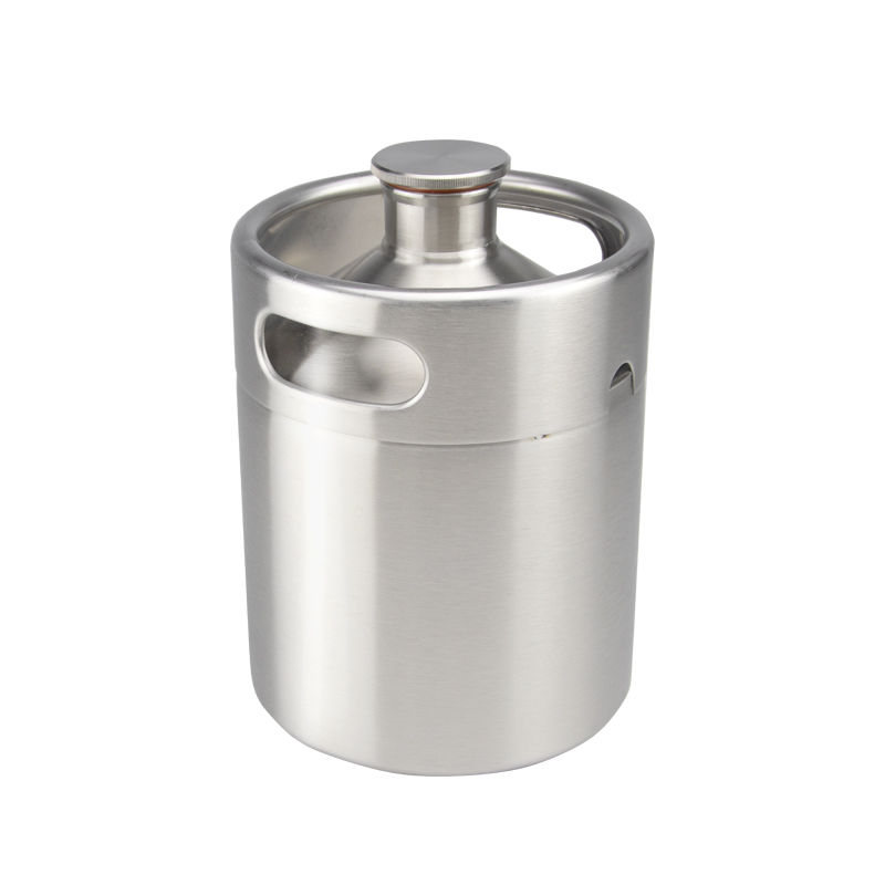 2l 64oz insulated stainless steel mini beer barrel keg growler