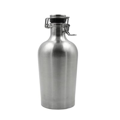 Food gradestainless steel AISI 304 Swing cover BEER growler 1L, 1.5L 2L