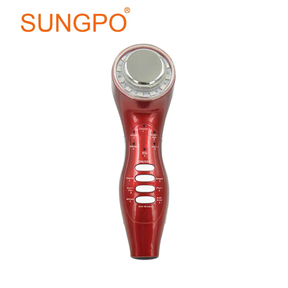 LED Light Therapy Beauty Device Ultra Sonic IONS Light Photon Micro Current Slimming SUNGPO Manufacturer