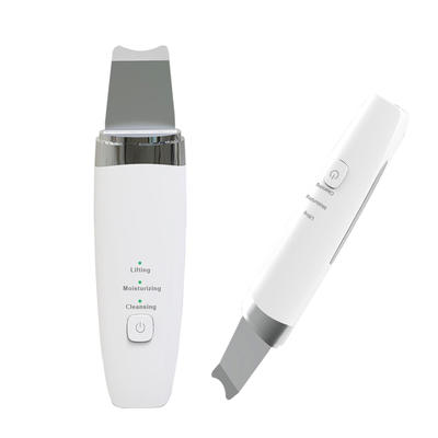 Portable professional beauty care facialwireless charging spatula dermabrasion ultrasound skin scrubber