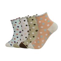 Women cotton dot fashion designs crew funny cute socks