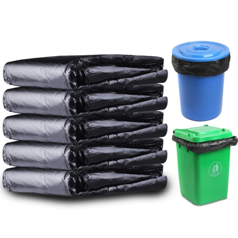 black bags hdpe garbage bags large trash plastic bags for outdoor home