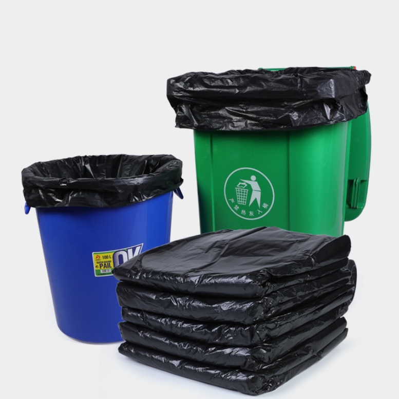 China factory supplier PEldpe/hdpe colored plastic waterproof garbagerubbish bags