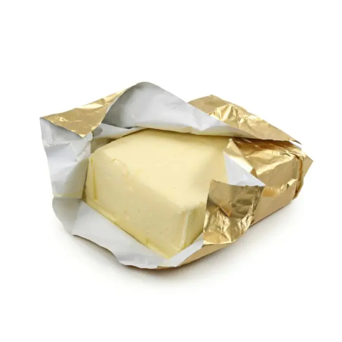 Custom embossed butter aluminum foil paper