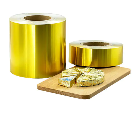 food grade high quality soft gold aluminum foil paper for cheese