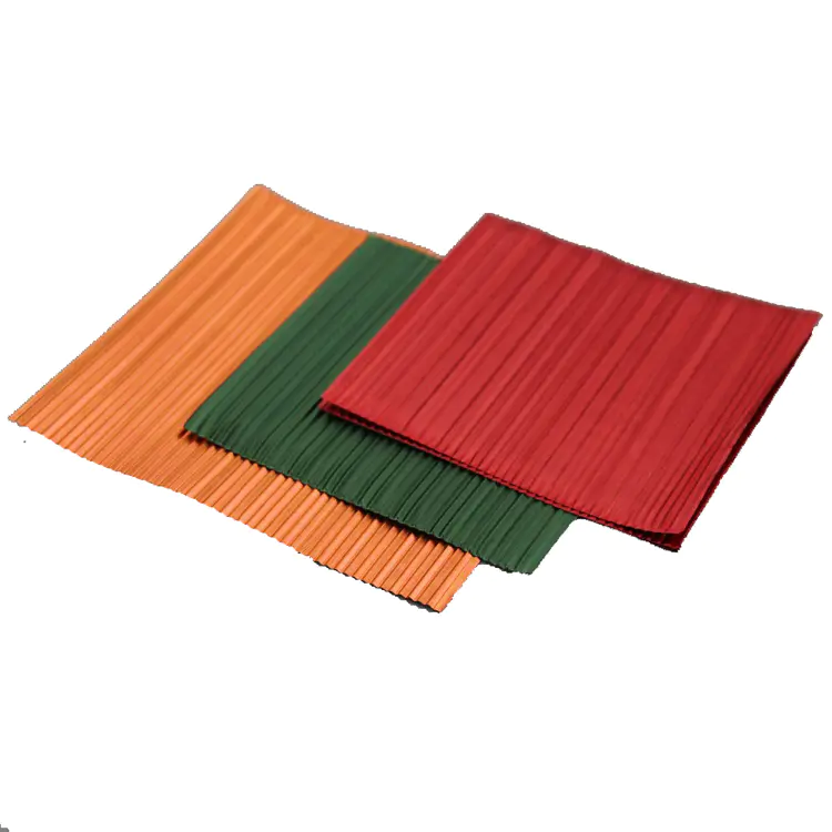 corrugated chocolate foil wrapper in sheet with single color