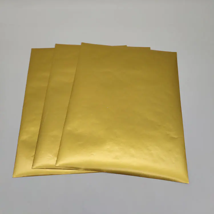 Single color aluminum foil with paper backing for chocolate bar wrapping
