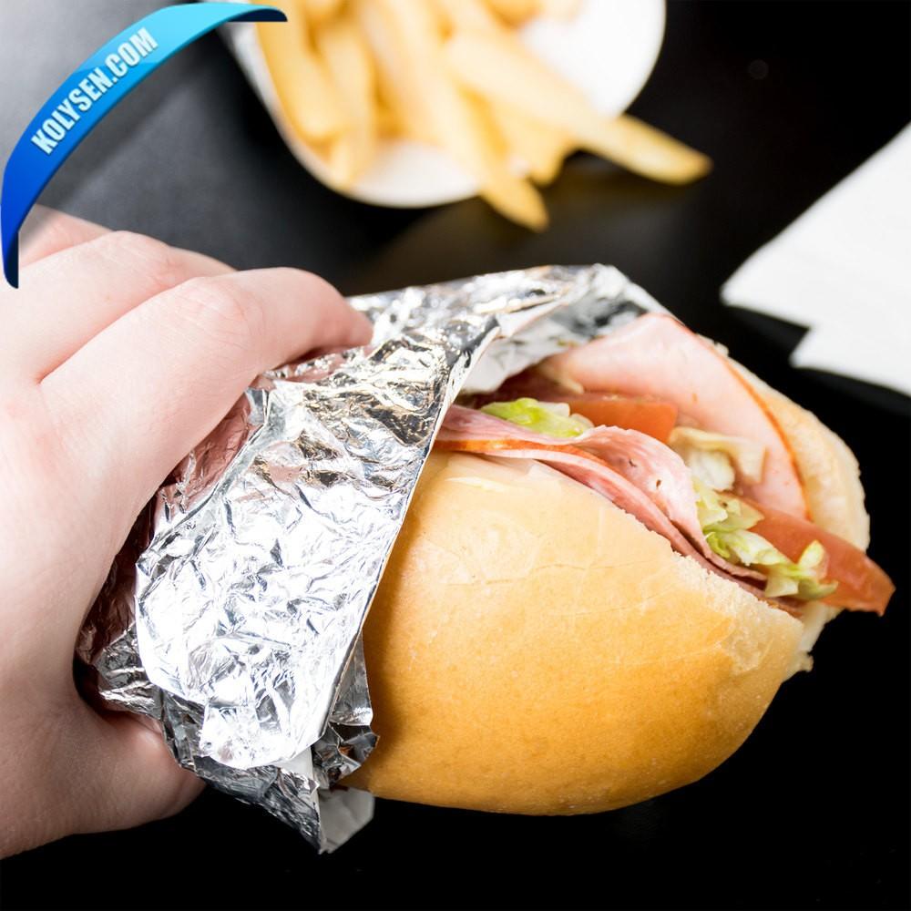 Customized KPICO aluminum foil paper for hamburger wrap