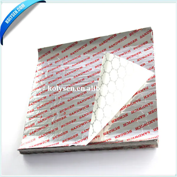 Foil Paper Honeycomb Insulated Wrap Hamburger