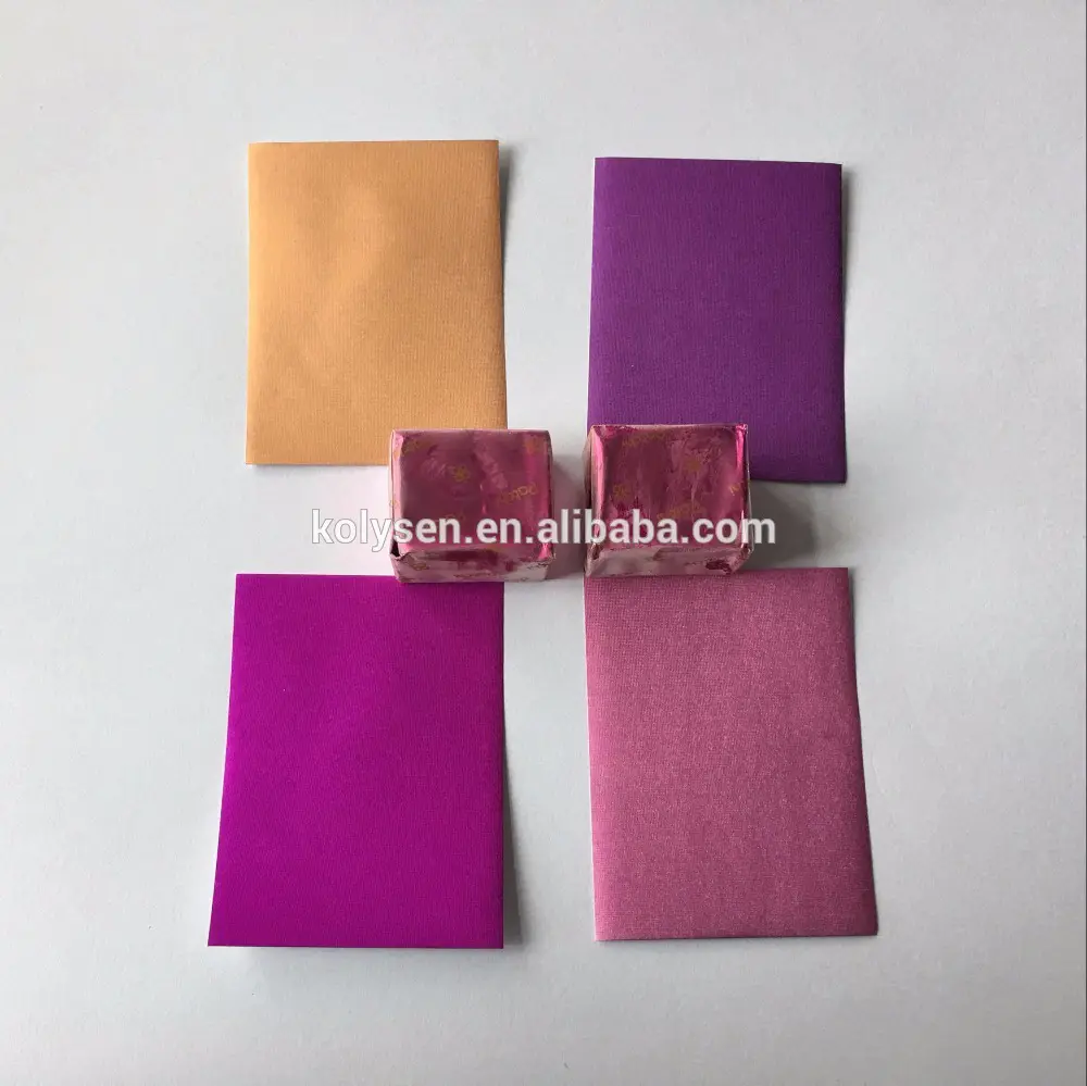 custom printed food grade Paper backed pure aluminum foil wrapper pack for chocolate factory in china