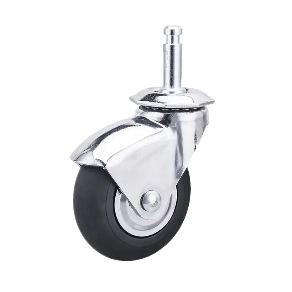 3'' Non Marking Kingpin Double Ball Bearing High Elastic Thermoplastic Rubber Medical Furniture Caster Wheels
