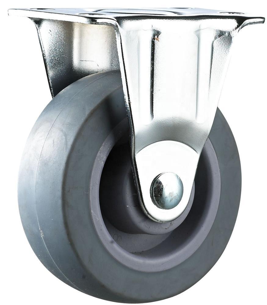 2 Inch Rigid Plain Bearing Small Caster Wheels Furniture Thermoplasticized Rubber Caster Wheel