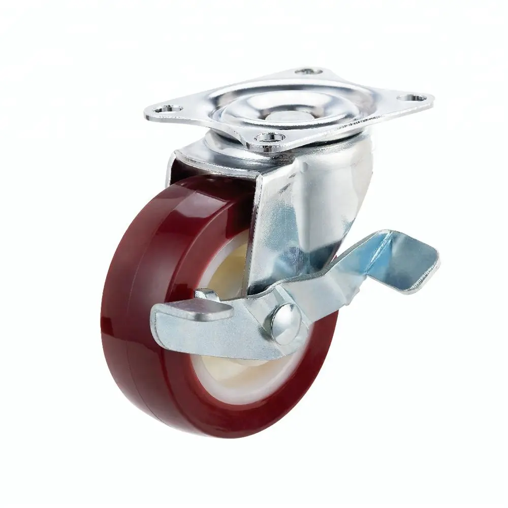 Small Retractable Furniture PU Caster wheels