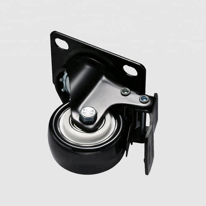 Amazon hot sale 50mm black PVC caster wheel for office chair