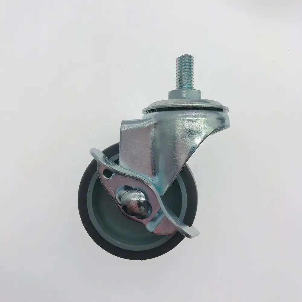 50mm Wheel Diameter 20mm Wheel width 30kgs Thermoplastic Rubber TPR Universal Castor Wheel with Locking