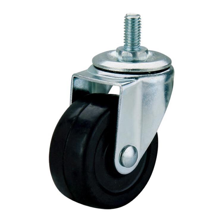 50mm Small Black Rubber Swivel Caster wheels