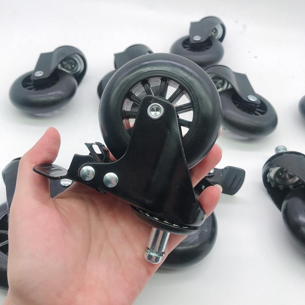 3 Inch Removable Nylon Chair Casters Wheel With Solid Stem With Customized Color Box Supply to Amazon