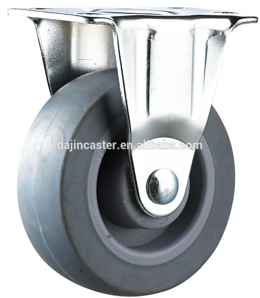 industrial PU wheel casters for small cart with thread stem