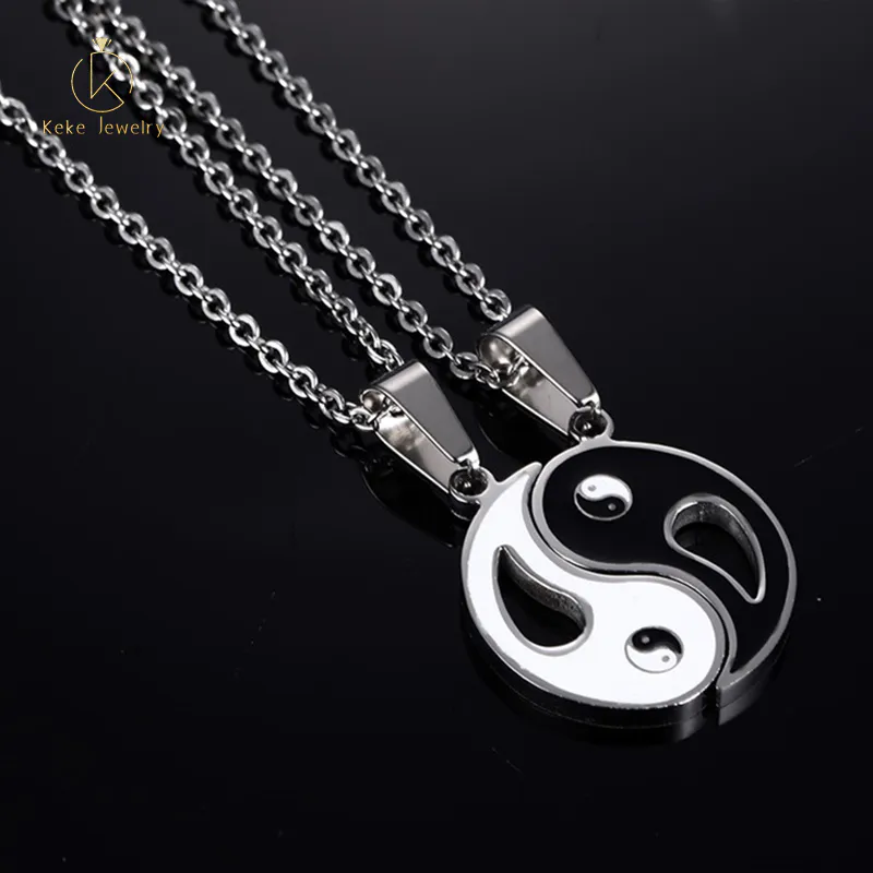 Chinese style jewelry stainless steel gossip couple pendant CN-063