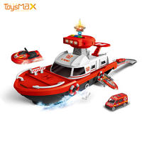 New Type Educational Alloy Battery Operated DIY Deformation Electric Boat Toy With Light And Music