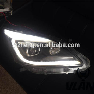 VLAND Manufacturer accessory for Car head light for 2012 2013 2014 2015 For Innova LED headlamp with yellow moving turn signal