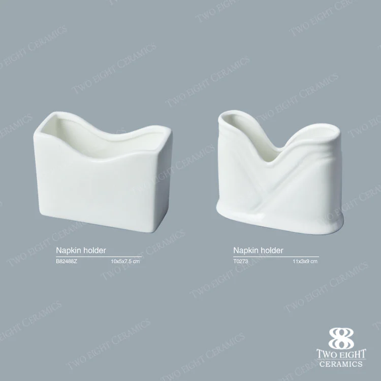 ceramics napkin stand for daily use napkin holder catering porcelain napkin holder