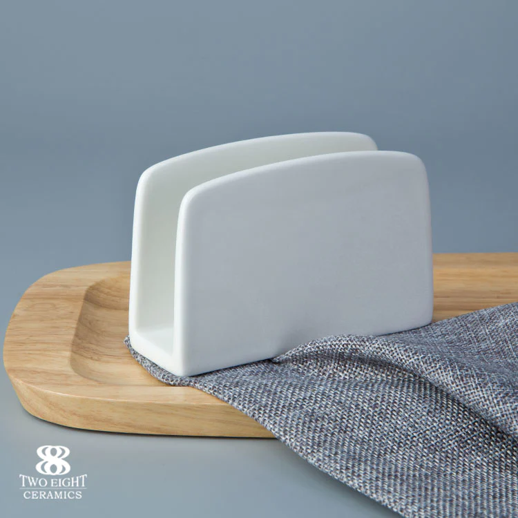ceramics napkin stand for daily use napkin holder catering porcelain napkin holder