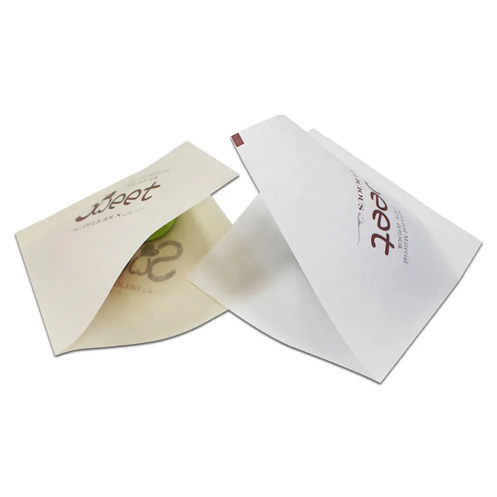 Custom Printed oil proof burger wrapper paper pocket takeaway bag china supplier