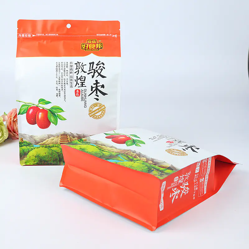 Custom printed food grade flat bottom stand up zipper pouch coffee bag Manufacturerin china