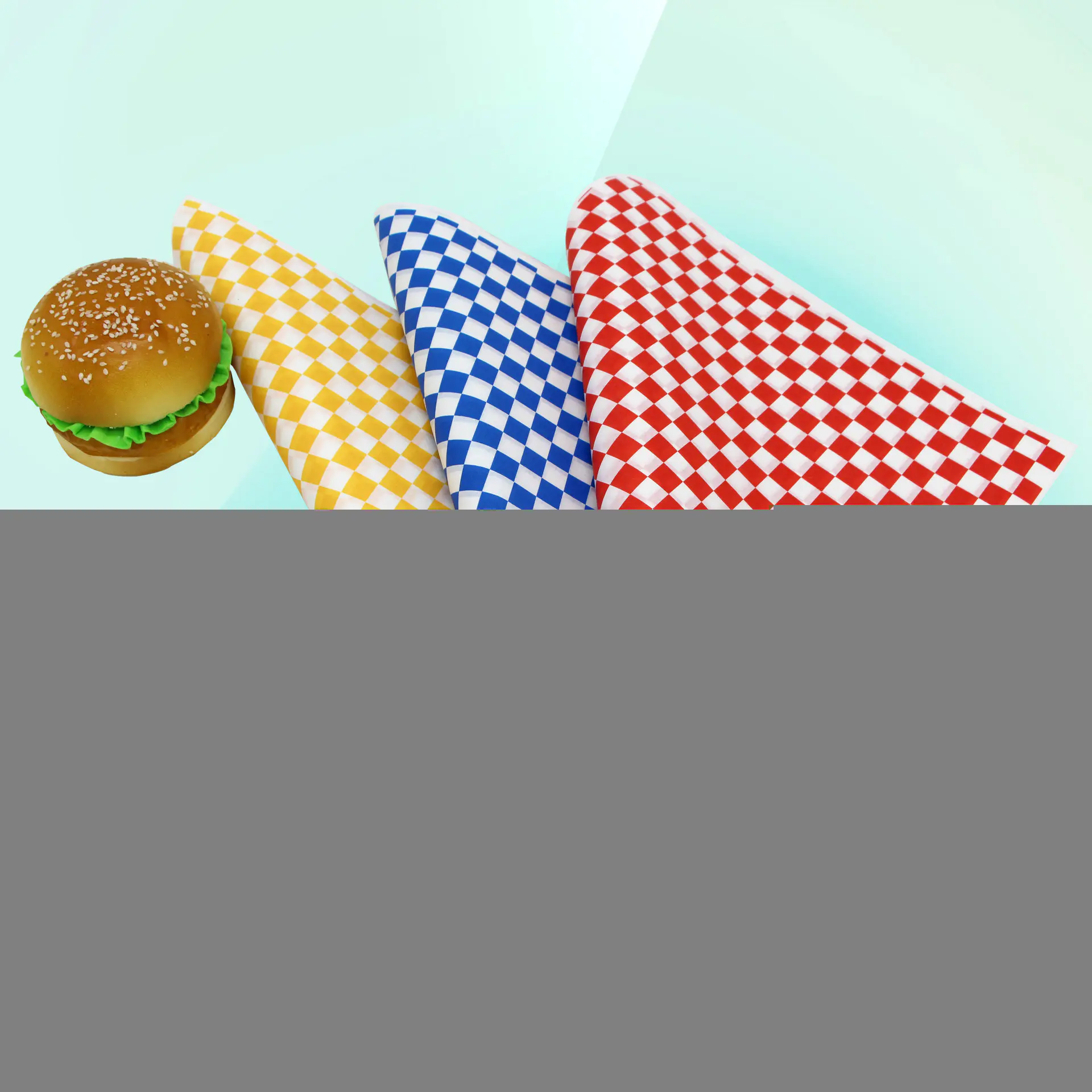 Food Grade customized Printed logo Greaseproof burger Paper
